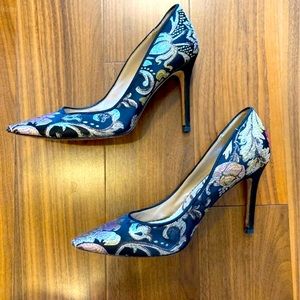 Sam Edelman floral embroidered heels